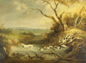 Close to the Kill by the Brook (óleo sobre lienzo) de William Edward Webb