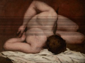 Desnudo masculino (óleo sobre lienzo) de William Etty