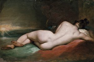 Modelo desnudo reclinado