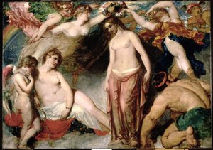 Pandora coronada por las estaciones, 1824 de William Etty