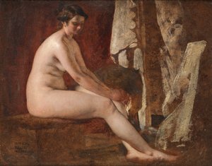 desnudo sentado