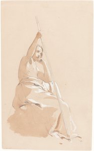 Joven Sentado con un Bastón de William Etty