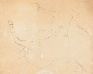 Estudio de un caballo (reverso) de William Etty