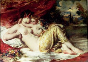 Venus y Cupido, c.1830 (óleo sobre lienzo) de William Etty