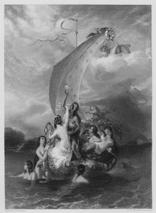 Juventud y Placer, del cuadro en la Galería Vernon (grabado) de William Etty