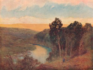 Sol de la tarde en las colinas de Galloway, c. 1893 de William Eyre Walker