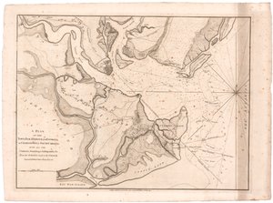 Plano de Charlestown, Carolina del Sur, por Faden de William Faden