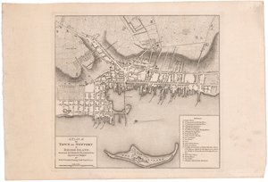Un plano de Newport por Faden de William Faden