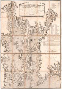 Carta topográfica de Rhode Island por Blaskewitz de William Faden