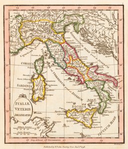 La antigua Italia. Mapa. de William Faden