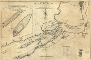 Curso del río Delaware desde Filadelfia hasta Chester de William Faden