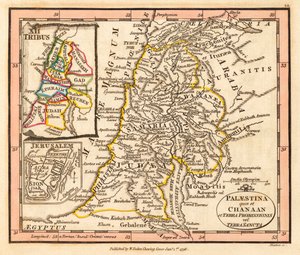 Palestina. Mapa de William Faden