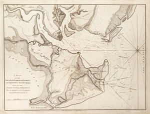 Plano de Charlestown, Carolina del Sur de William Faden