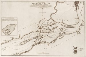 El curso del río Delaware desde Filadelfia hasta Chester, Norteamérica de William Faden