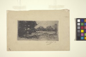Paisaje (aguafuerte) de William Forsyth