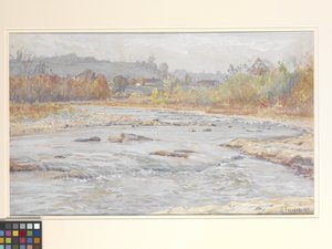 Whitewater Rapids (acuarela sobre papel blanco hueso) de William Forsyth
