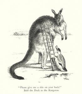 El pato y el canguro (grabado) de William Foster