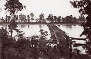 Puente de pontones sobre el río James de William Frank Browne
