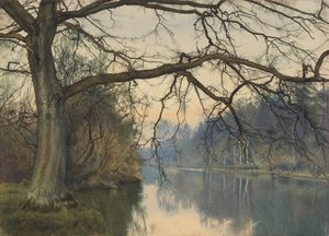 Un Gran Árbol en la Orilla de un Río, 1892 de William Fraser Garden
