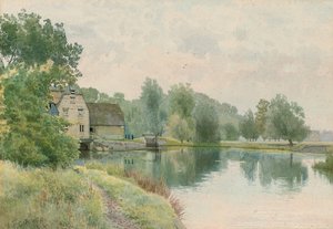 Molino de Houghton en el río Ouse, 1914