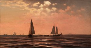 Tarde en la bahía de Saco, costa de Maine, 1874 de William Frederick De Haas