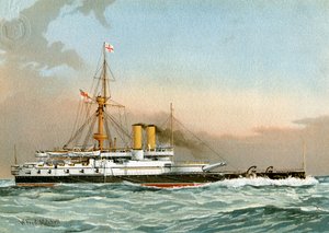 HMS Victoria, acorazado de primera clase de la Royal Navy, c1890-c1893