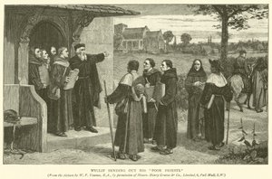 Wyclif enviando a sus sacerdotes pobres de William Frederick Yeames