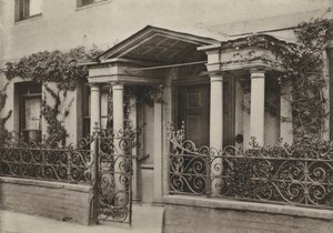 Puerta, Porche Arcado en Wimborne, Dorset de William Galsworthy Davie
