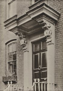 Puerta, Church Road, Richmond, Surrey (foto en b/n) de William Galsworthy Davie