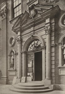 Puerta, The Guildhall, Worcester (foto en blanco y negro) de William Galsworthy Davie