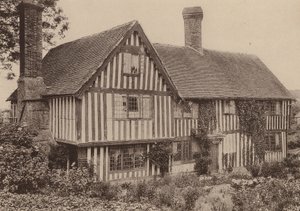 Granja Strean, Sedlescombe, Sussex (foto en blanco y negro) de William Galsworthy Davie