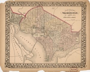 Plano de la ciudad de Washington - la capital de los Estados Unidos de América de William Gamble
