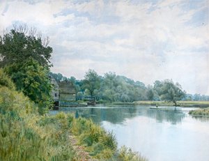 El Ouse y el molino de Hemingford Grey de William Garden Fraser