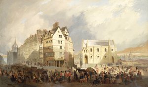 Vista del Lawn Market, Edimburgo de William Gavin Herdman
