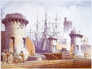 Marineros en el muelle, Liverpool