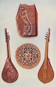 Instrumentos musicales: Cetera (litografía en color)
