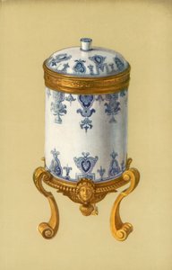 Pote de Tocador, St Cloud, con Montura de Ormolu (litografía en color) de William Gibb
