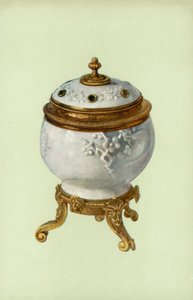 Jarrón, Porcelana de Fuchien, con Luis XIV, Montura de Plata Dorada de William Gibb