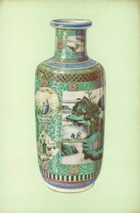 Jarrón, famille verte, chino, período de K
