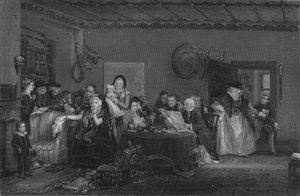 Leyendo el testamento, c1820 de William Greatbach