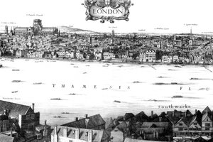 Vista de Londres y el Támesis desde South Bank, siglo XVII 1886 de William Griggs