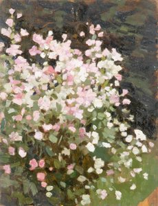 Flores rosas, c.1930 (óleo sobre lienzo) de William Gunning King