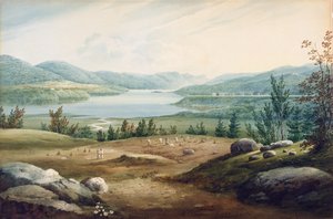 Río Hudson en West Point, Nueva York, 1820