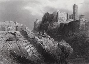 Colina de Marte, Atenas (grabado) de William H. Bartlett