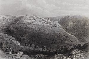 Monte León, Jerusalén, desde la Colina del Mal Consejo de William H. Bartlett