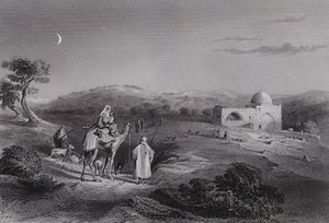 Tumba de Raquel, cerca de Belén de William H. Bartlett