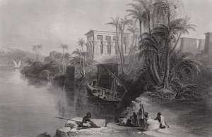 Escena en el río Nilo en Filé, sobre Siene