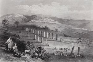 Sebaste, La Antigua Ciudad de Samaria (grabado) de William H. Bartlett
