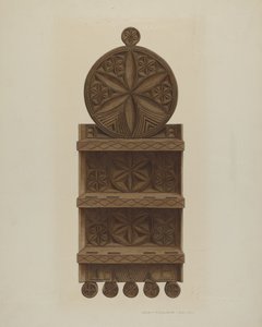 Estante de Cucharas Alemán de Pensilvania, c. 1942 de William H Edwards