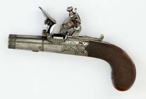 Pistola de bolsillo de chispa con caja de bloqueo, c.1820 de William Hale